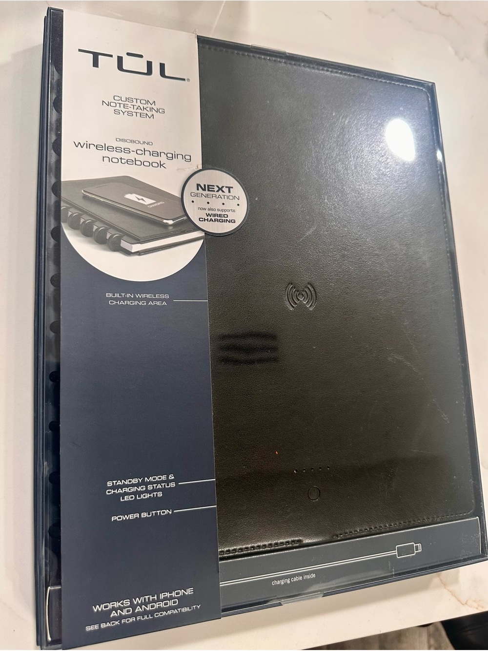 TUL Wireless Charging Notebook - Black